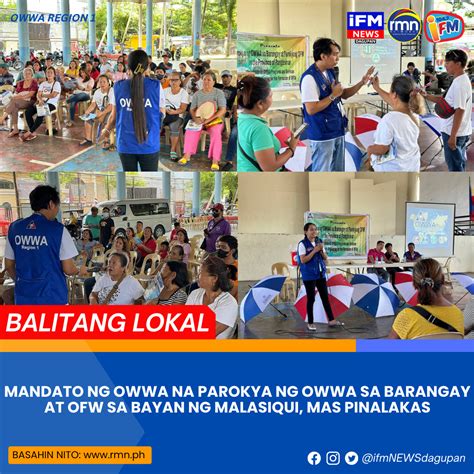 OWWA to fully implement 'Parokya ng OWWA' program in ZamboSur.